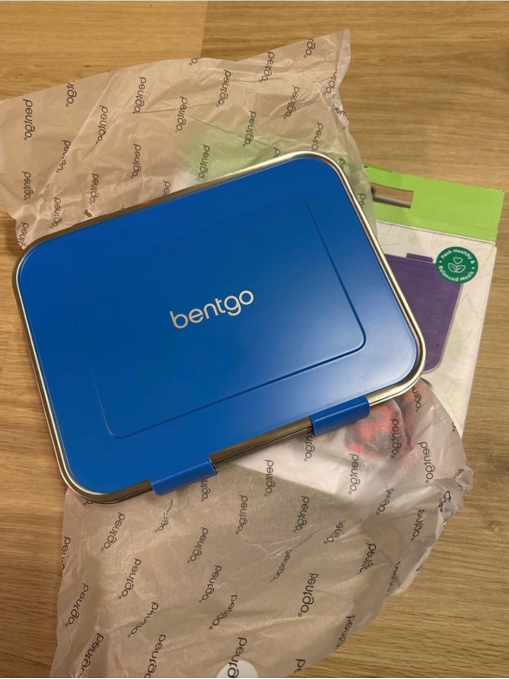 New Bentgo Stainless Steel Blue Leakproof Kids Lunch Box